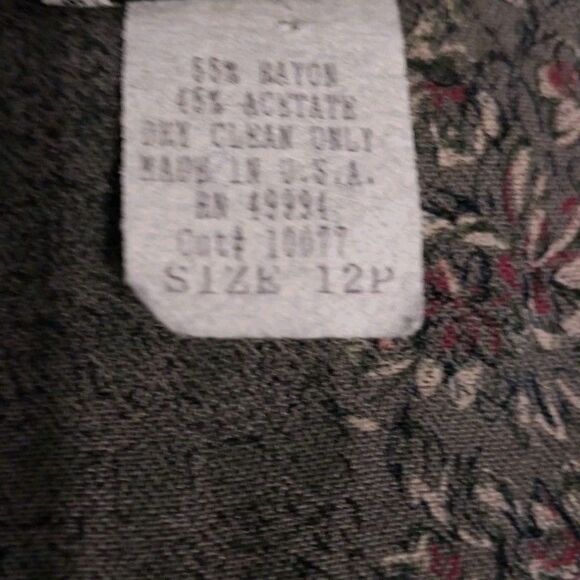 Vintage R&M Richards Karen Kwong Tunic Top Sz 12P Asian Inspired Side Slits Boho - Picture 7 of 7